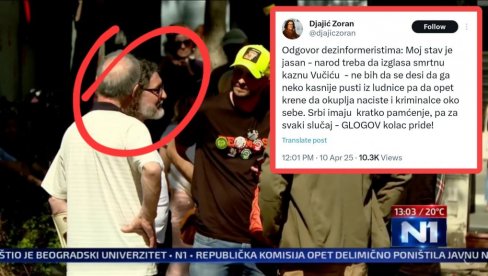 SKANDAL: Na blokadi RTS i čovek koji je pretio smrtnom kaznom predsedniku Vučiću