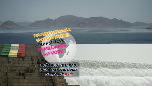ЗВЕР ЦРНОГ КОНТИНЕНТА: Отвара се највећа брана Африке, осим ако због ње не избије РАТ! Може да хапси чак 74 милијарде м³ воде